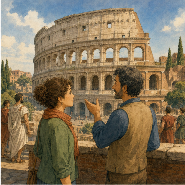 Italy lesson illustration 2: Rome Connects the Present and Ancient History