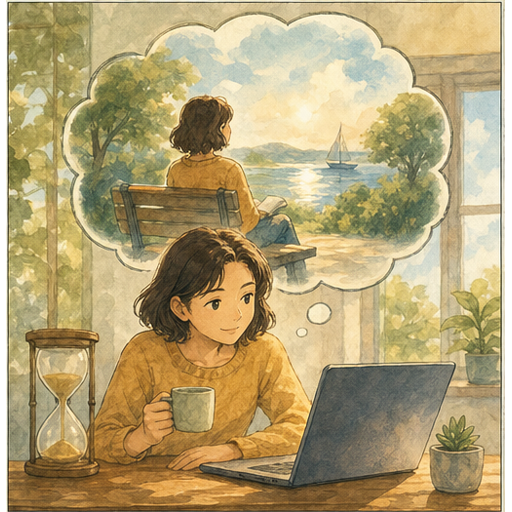 Illustration 2: Show a modern workplace scene where AI assistance, human review, privacy, and responsib...