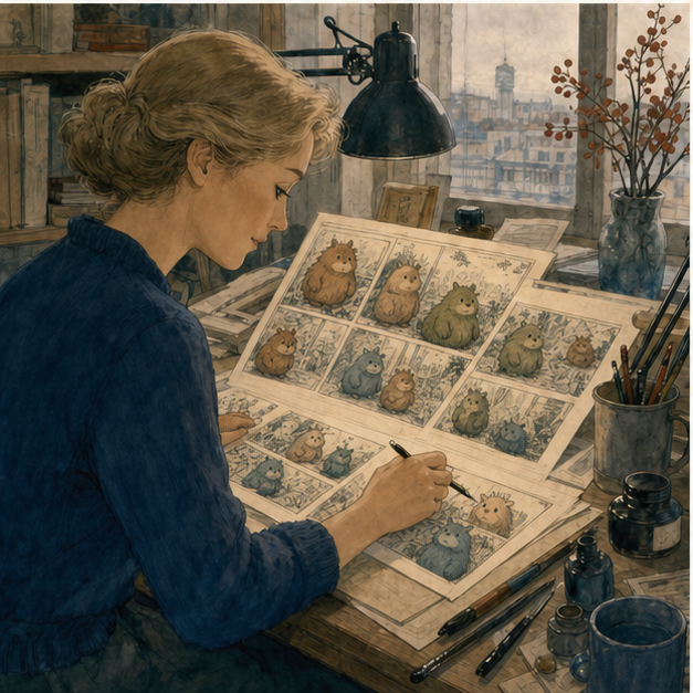 Expected lesson illustration for Moominvalley: Tove Jansson's World for Outsiders: A Family of Outsiders.
