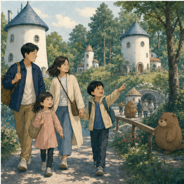 Expected lesson illustration for Moominvalley: Tove Jansson's World for Outsiders: From a London Newspaper to a Park in Saitama.